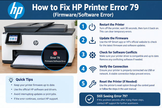 How to Fix HP Printer Error 79