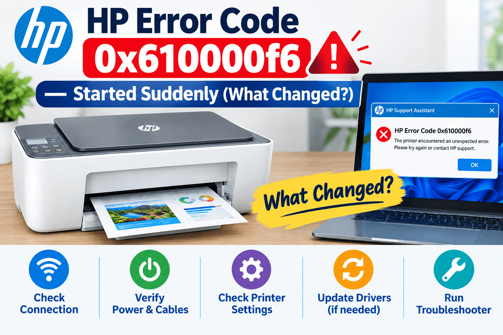 HP Error Code 0x610000f6 — Started Suddenly (What Changed?)