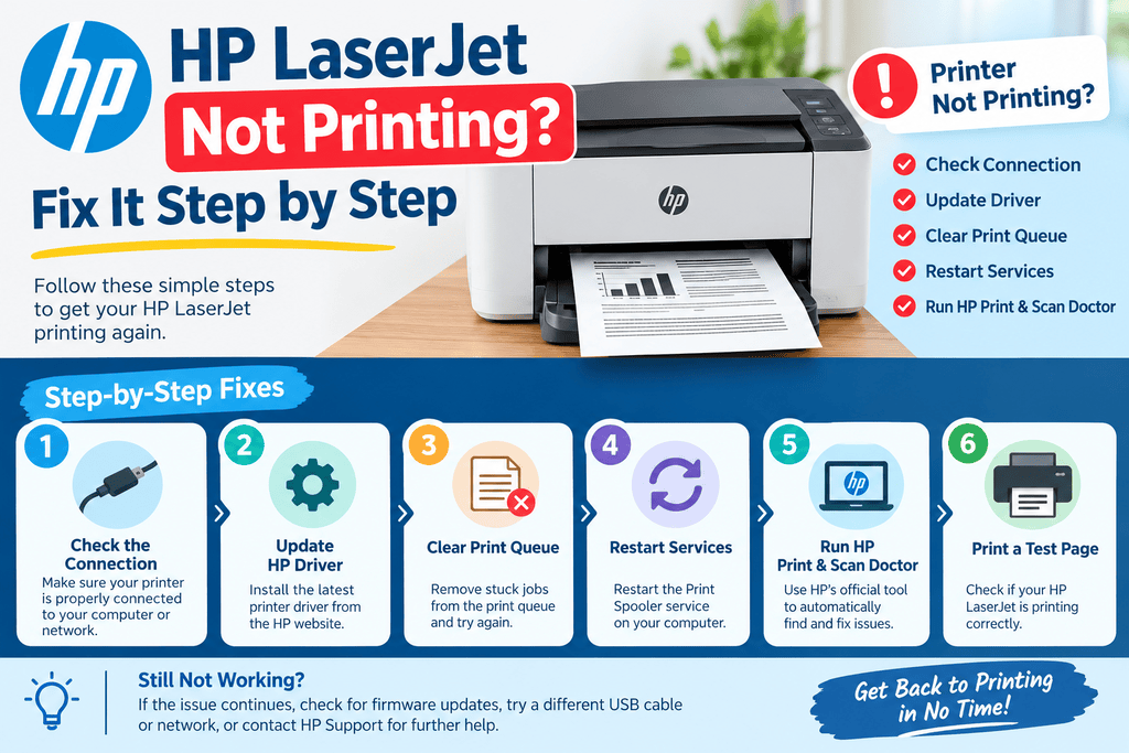 HP LaserJet Not Printing? Fix It Step by Step