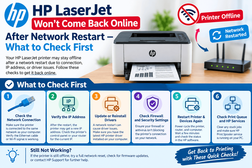 HP LaserJet Won’t Come Online After Network Restart